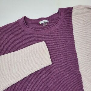 Smartwool‎ Knit Sweater Size XL Colorblock Lightweight Ribbed Wool Crewneck